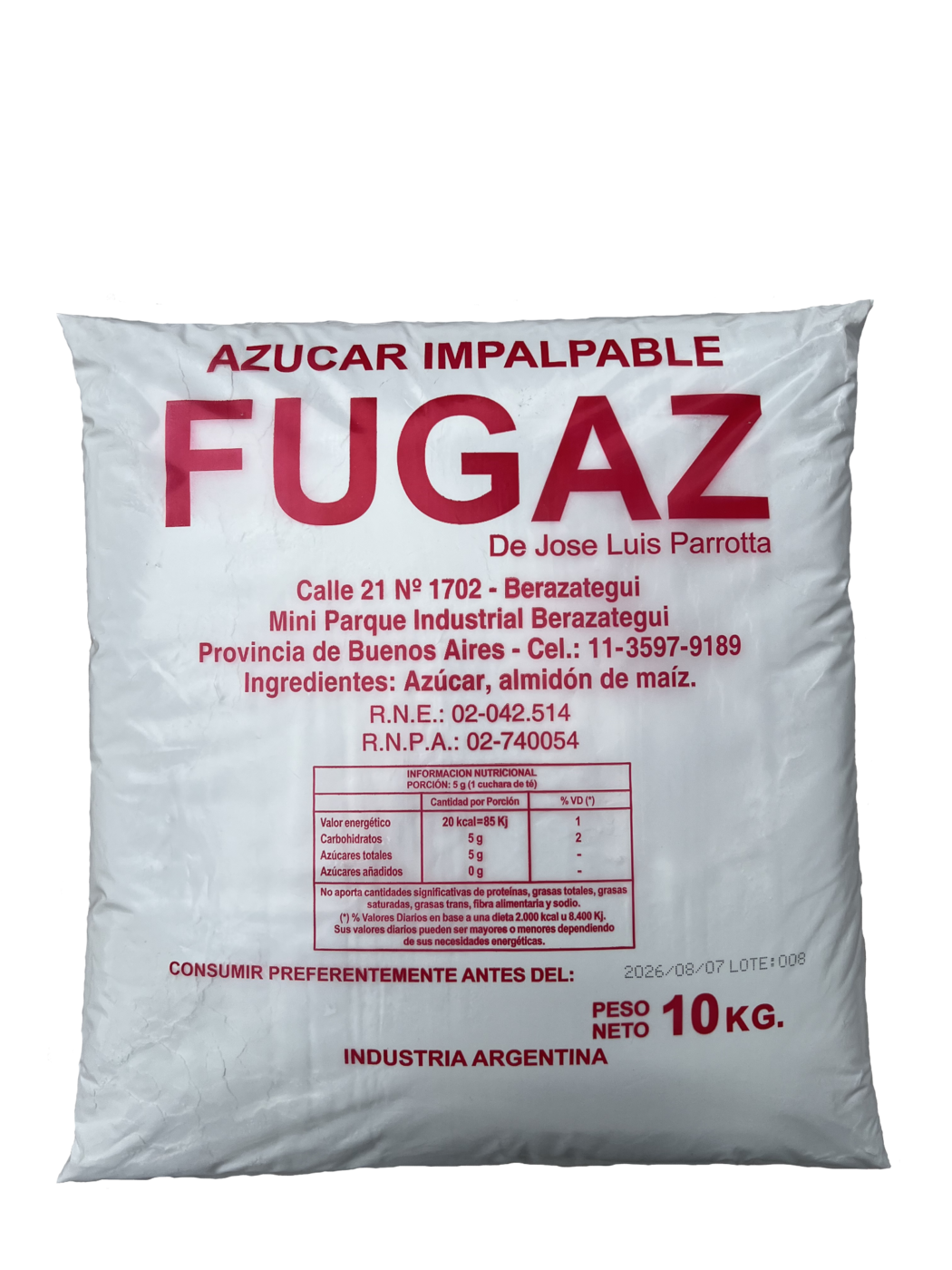 Azúcar impalpable 10 kg